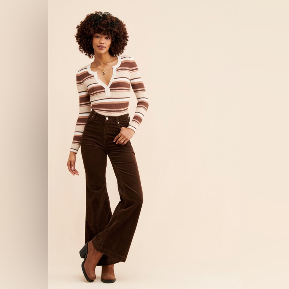 ROLLA’S High Rise Eastcoast Corduroy Stretch Flare Jeans - Picture 4 of 12